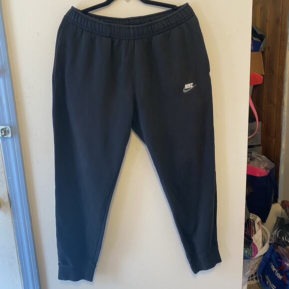 Nike Men L Sweatpants Jogger Black Athletic Active Outdoor Hiking Pants Y2K Logo - Picture 11 of 11